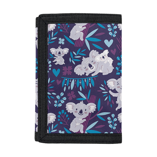 Koala Forest Pattern Print Trifold Wallet