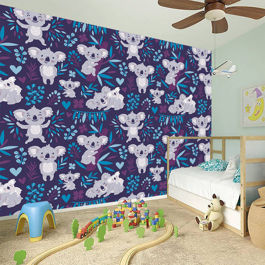 Koala Forest Pattern Print Wall Sticker