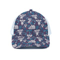 Koala Forest Pattern Print White Mesh Trucker Hat
