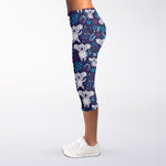 Koala Forest Pattern Print Women's Capri Leggings