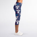 Koala Forest Pattern Print Women's Capri Leggings