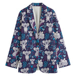 Koala Forest Pattern Print Women's Cotton Blazer