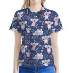 Koala Forest Pattern Print Women's Polo Shirt