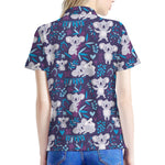 Koala Forest Pattern Print Women's Polo Shirt