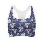 Koala Forest Pattern Print Women's Sports Bra