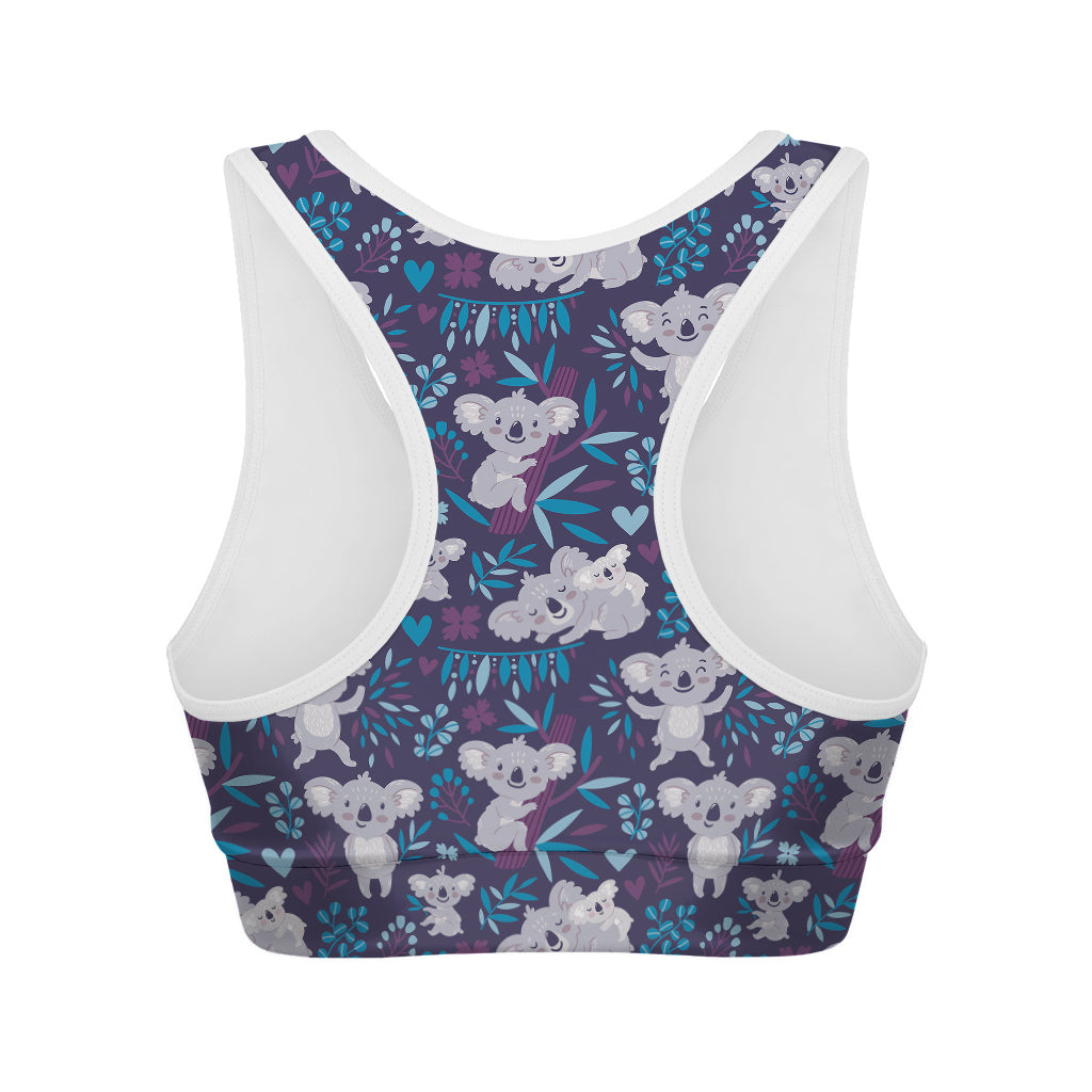 Koala Forest Pattern Print Women's Sports Bra