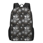 Koi Carp And Chrysanthemum Pattern Print 17 Inch Backpack