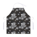 Koi Carp And Chrysanthemum Pattern Print Adjustable Apron