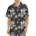 Koi Carp And Chrysanthemum Pattern Print Aloha Shirt