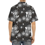 Koi Carp And Chrysanthemum Pattern Print Aloha Shirt