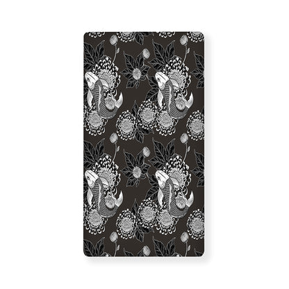 Koi Carp And Chrysanthemum Pattern Print Baby Crib Sheet