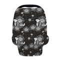 Koi Carp And Chrysanthemum Pattern Print Baby Seat Cover