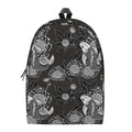 Koi Carp And Chrysanthemum Pattern Print School Backpack