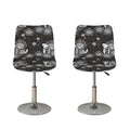 Koi Carp And Chrysanthemum Pattern Print Bar Stool Covers