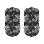 Koi Carp And Chrysanthemum Pattern Print Bar Stool Covers