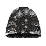 Koi Carp And Chrysanthemum Pattern Print Beanie