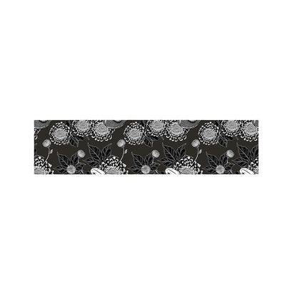 Koi Carp And Chrysanthemum Pattern Print Bed Runner