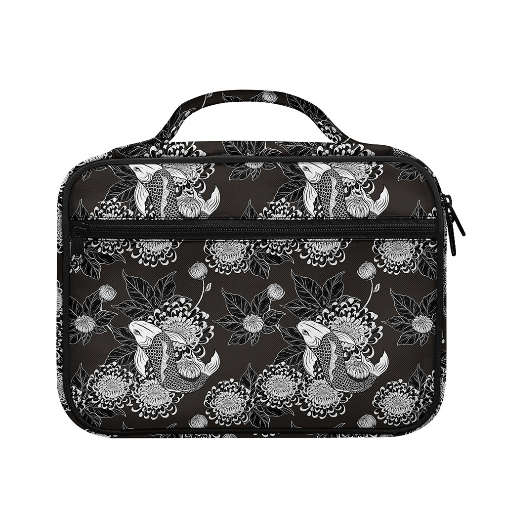 Koi Carp And Chrysanthemum Pattern Print Briefcase Bible Bag