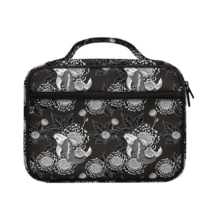 Koi Carp And Chrysanthemum Pattern Print Briefcase Bible Bag