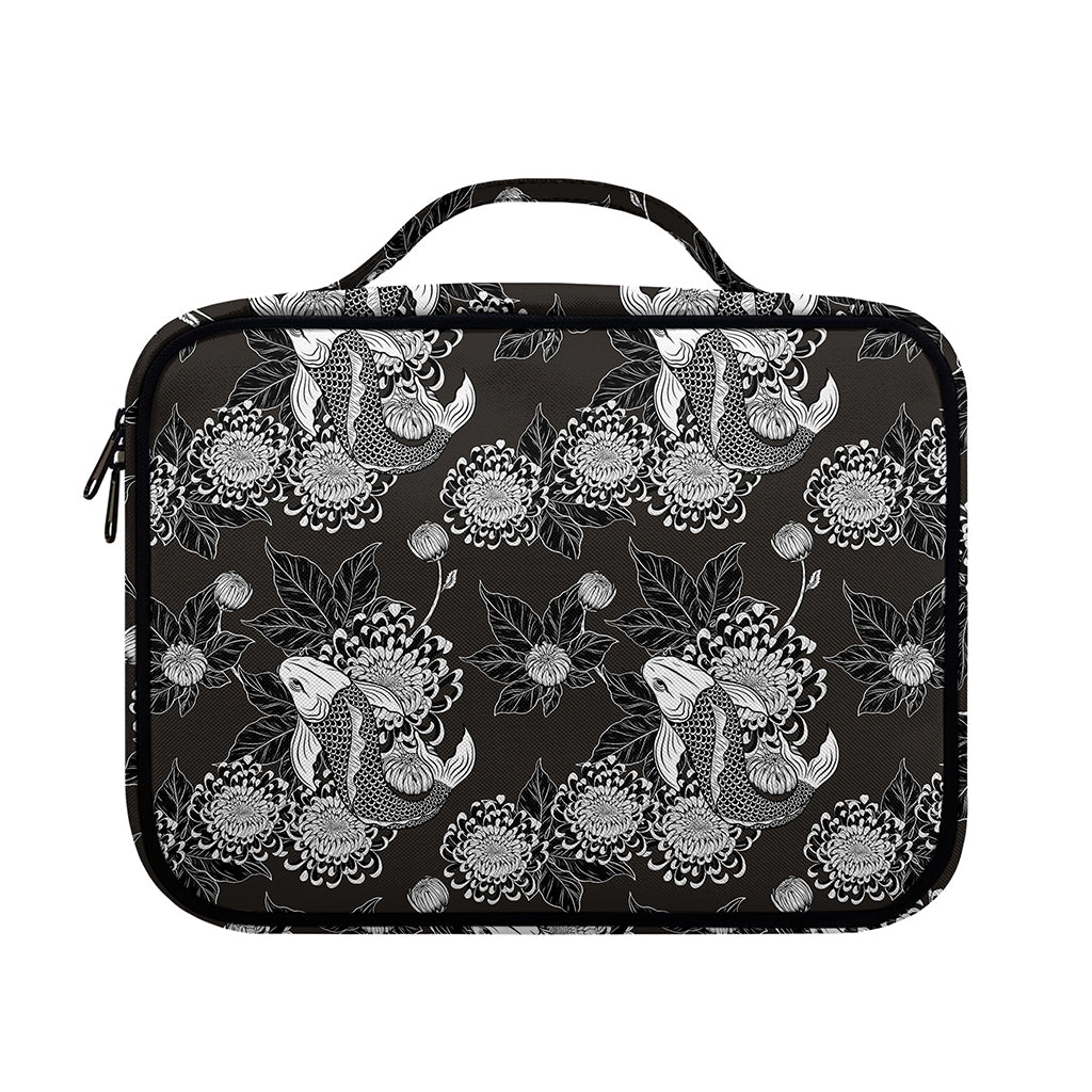 Koi Carp And Chrysanthemum Pattern Print Briefcase Bible Bag