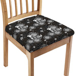 Koi Carp And Chrysanthemum Pattern Print Chair Cushion Cover