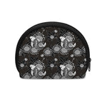 Koi Carp And Chrysanthemum Pattern Print Coin Purse