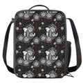 Koi Carp And Chrysanthemum Pattern Print Crossbody Lunch Bag