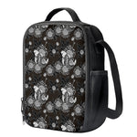 Koi Carp And Chrysanthemum Pattern Print Crossbody Lunch Bag