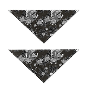 Koi Carp And Chrysanthemum Pattern Print Dog Bandana