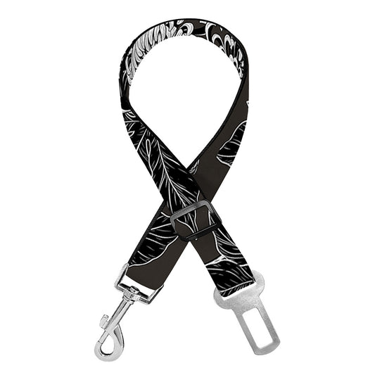 Koi Carp And Chrysanthemum Pattern Print Dog Seat Belt