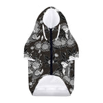 Koi Carp And Chrysanthemum Pattern Print Dog Zip Up Hoodie