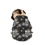 Koi Carp And Chrysanthemum Pattern Print Dog Zip Up Jacket