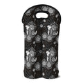 Koi Carp And Chrysanthemum Pattern Print Double Neoprene Wine Tote