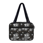 Koi Carp And Chrysanthemum Pattern Print Double Strap Bible Bag