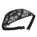 Koi Carp And Chrysanthemum Pattern Print Fanny Pack