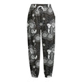 Koi Carp And Chrysanthemum Pattern Print Fleece Lined Knit Pants