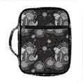 Koi Carp And Chrysanthemum Pattern Print Front Pocket Bible Bag