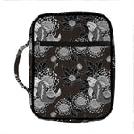 Koi Carp And Chrysanthemum Pattern Print Front Pocket Bible Bag