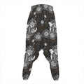 Koi Carp And Chrysanthemum Pattern Print Hammer Pants