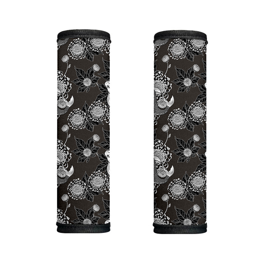 Koi Carp And Chrysanthemum Pattern Print Handle Covers