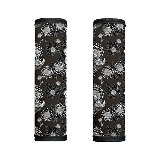 Koi Carp And Chrysanthemum Pattern Print Handle Covers