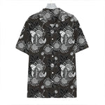 Koi Carp And Chrysanthemum Pattern Print Hawaiian Shirt