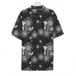 Koi Carp And Chrysanthemum Pattern Print Hawaiian Shirt