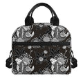 Koi Carp And Chrysanthemum Pattern Print Insulated Lunch Bag