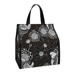 Koi Carp And Chrysanthemum Pattern Print Insulated Lunch Tote