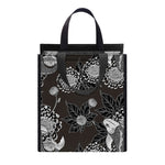 Koi Carp And Chrysanthemum Pattern Print Insulated Lunch Tote
