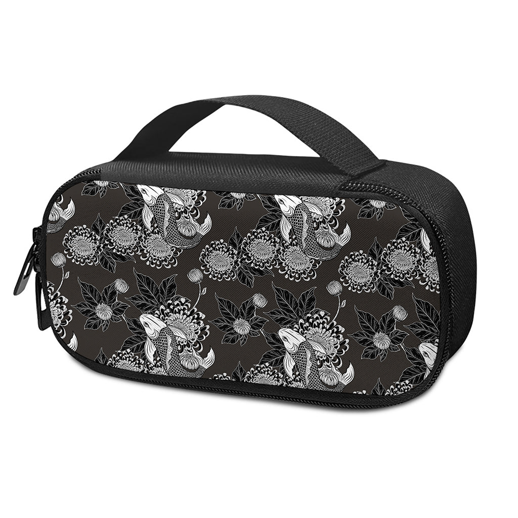 Koi Carp And Chrysanthemum Pattern Print Insulin Cooler Travel Case