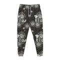 Koi Carp And Chrysanthemum Pattern Print Jogger Pants