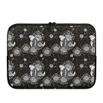 Koi Carp And Chrysanthemum Pattern Print Laptop Sleeve