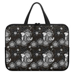 Koi Carp And Chrysanthemum Pattern Print Laptop Sleeve With Handle